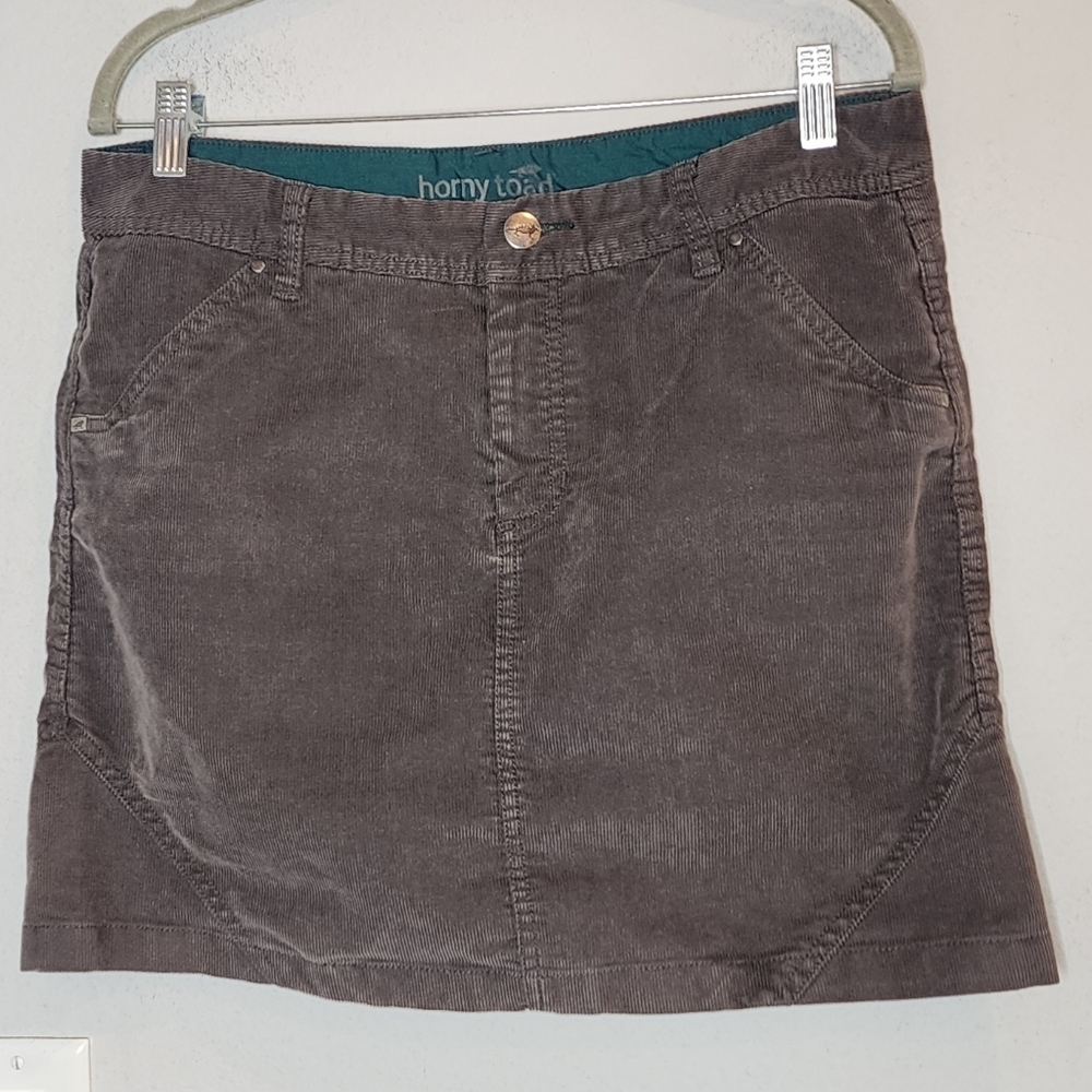 Horny Toad Corduroy Grey‎ mini skirt. Women's size 10